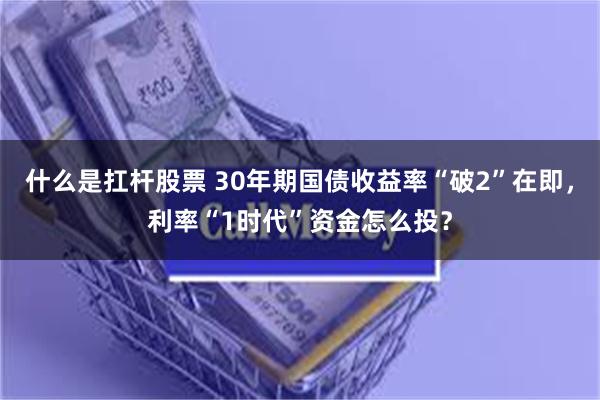 什么是扛杆股票 30年期国债收益率“破2”在即，利率“1时代”资金怎么投？