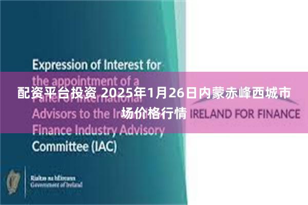 配资平台投资 2025年1月26日内蒙赤峰西城市场价格行情